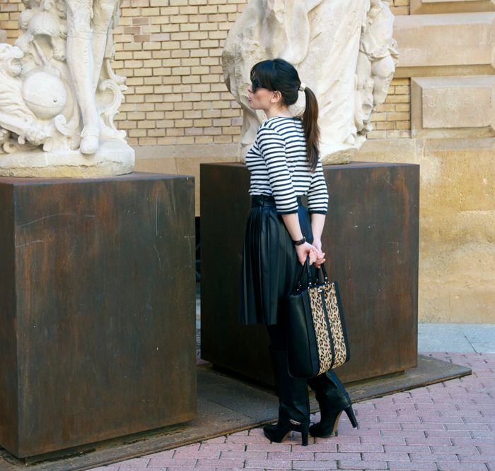 Falda Midi JerseyRayas Falda Midi JerseyRayas