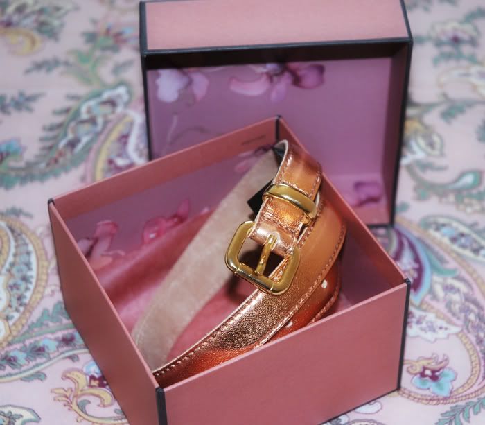 Cinturón metalizado