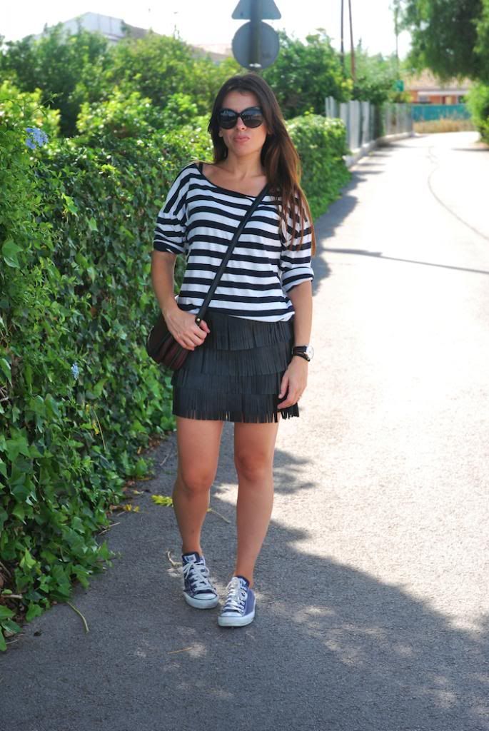 LeatherSkirt Converse StreetStyle