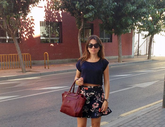Falda Flores Zara