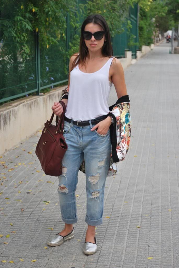 BoyfriendJeans+Kimono StreetStyle