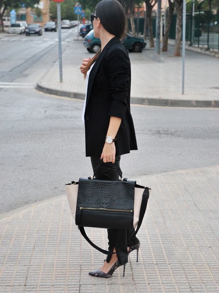 Leather pants streetstyle