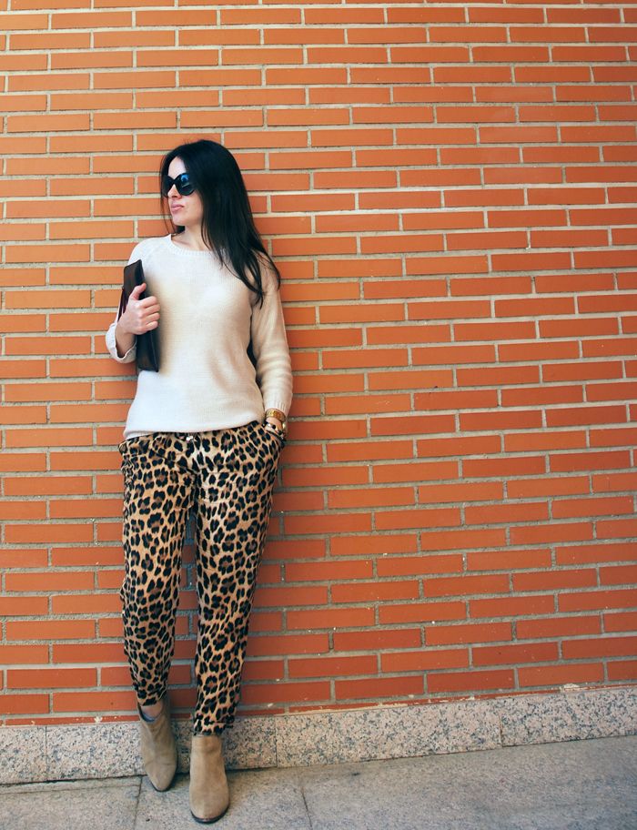 Leopard and knit