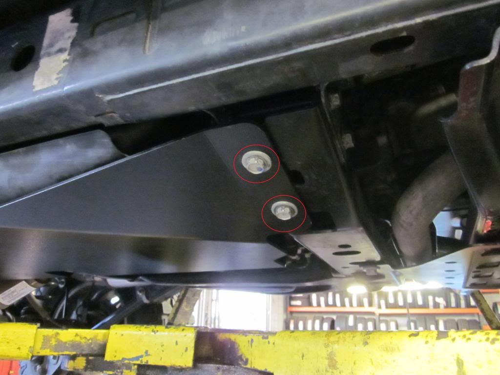 Remove gas tank skid plate jeep wrangler #3