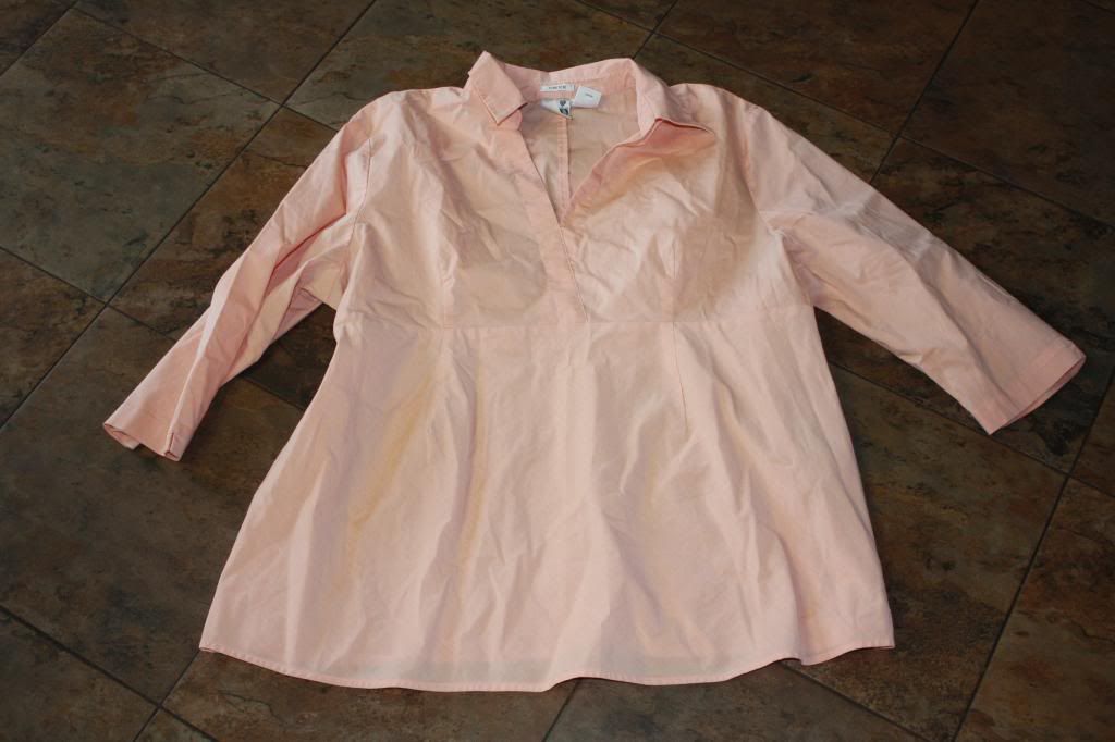 Duo Maternity peach 3/4 sleeve top in XL Duo Maternity peach 3/4 sleeve top in XL