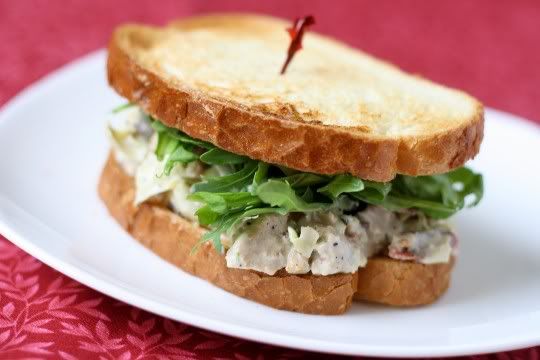 Artichoke-Bacon Chicken Salad Sandwiches