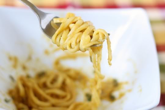 Pasta with Creamy Pumpkin Sauce