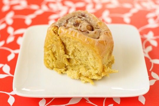 Pumpkin Cinnamon Rolls with Cinnamon Glaze