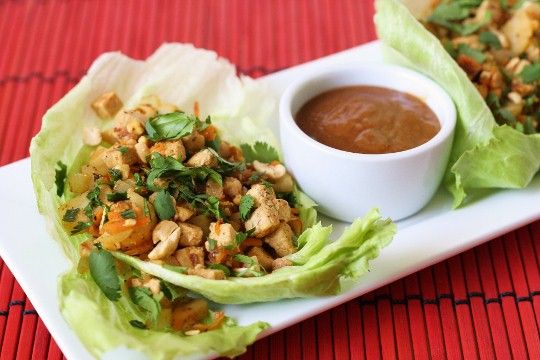 Spicy Thai Chicken Lettuce Wraps