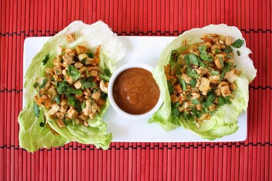 Spicy Thai Chicken Lettuce Wraps