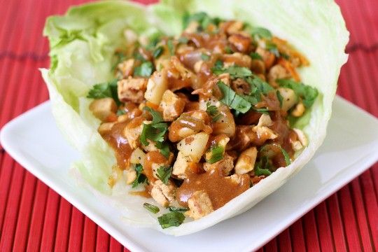 Spicy Thai Chicken Lettuce Wraps