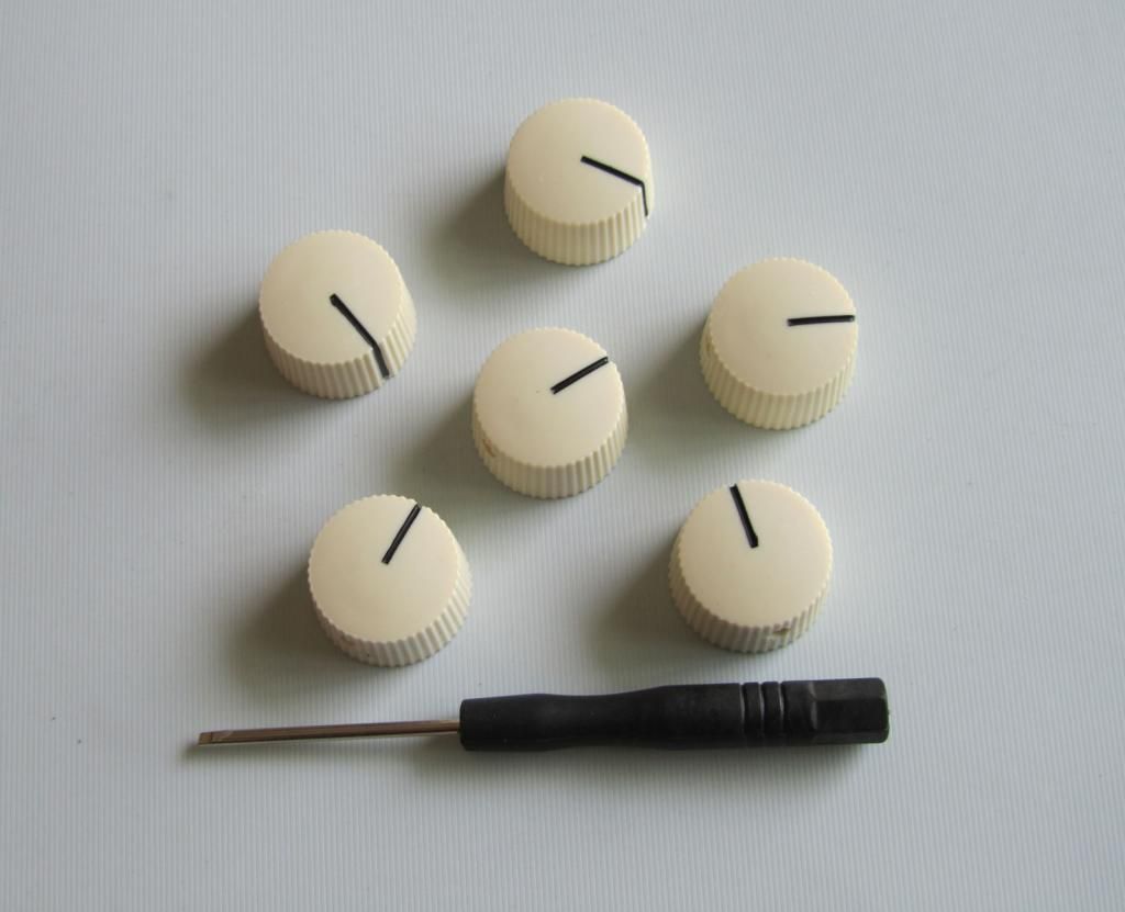 10pcs Ivory Vintage Style Barrel Guitar AMP Knob Amplifier Knobs fits