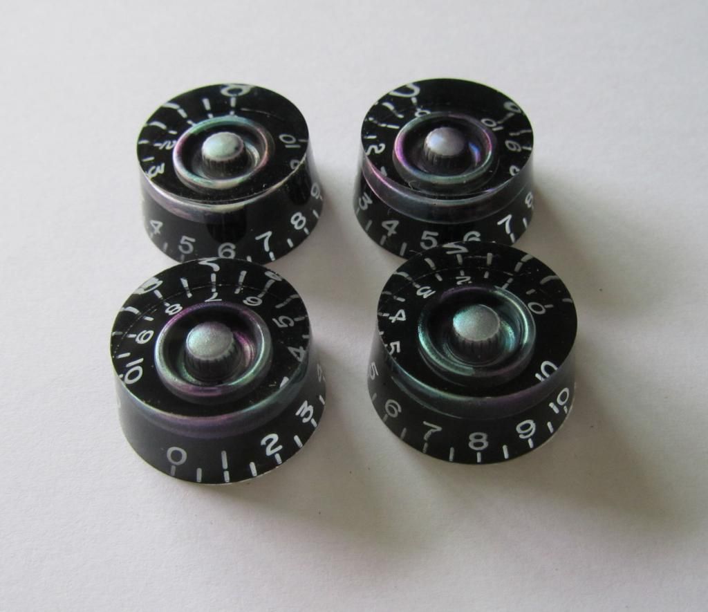 Set of 4 LP Guitar Speed Dial Knobs Control Knobs Black/Purple for Les Paul eBay