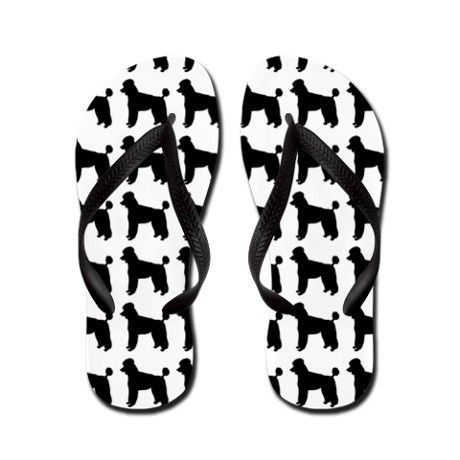 poodle_silhouette_flip_flops_in_black_fl