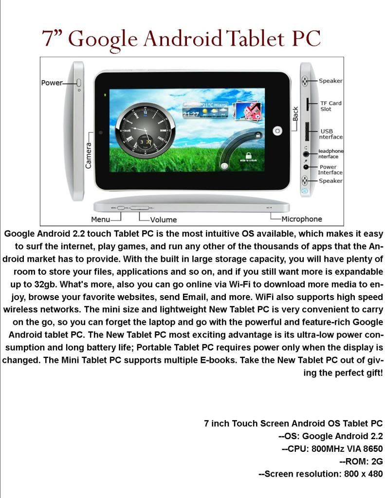 android 4.0 tablet pc