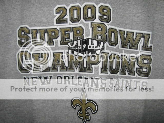 NFL Youth Saints SuperBowl Champions T Shirt Size Large  