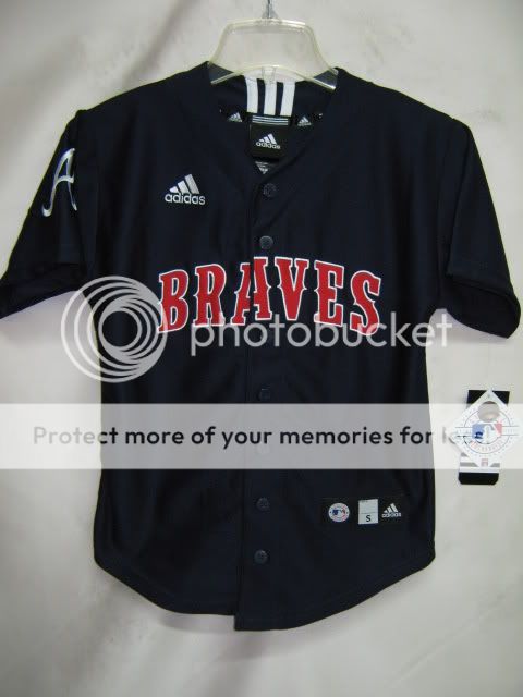 MLB Atlanta Braves Youth Stitched Jersey Blue Large *  