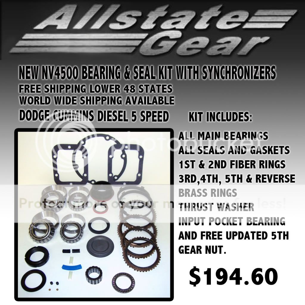 Dodge NV4500 Transmission Rebuild Kit W/Syncro Rings  