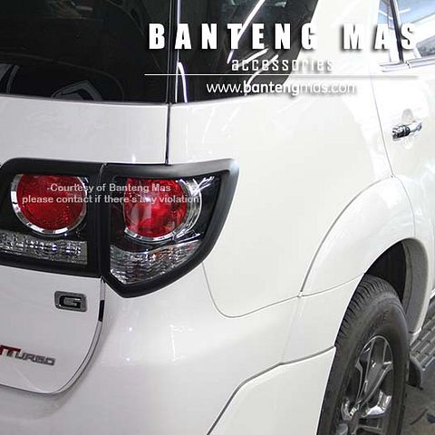 Banteng Mas Fortuner Head Tail Lamp Cover Garnish Black Series
