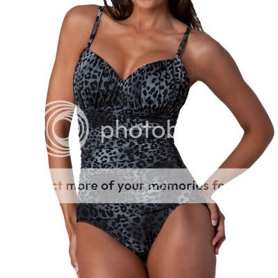   New Miraclesuit 68160 Kitty Galore Rialto One Piece Slate Size US 16