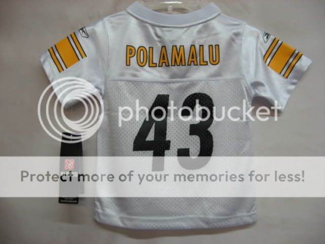 Steelers Troy Polamalu White NFL Toddler Jersey 4T $  